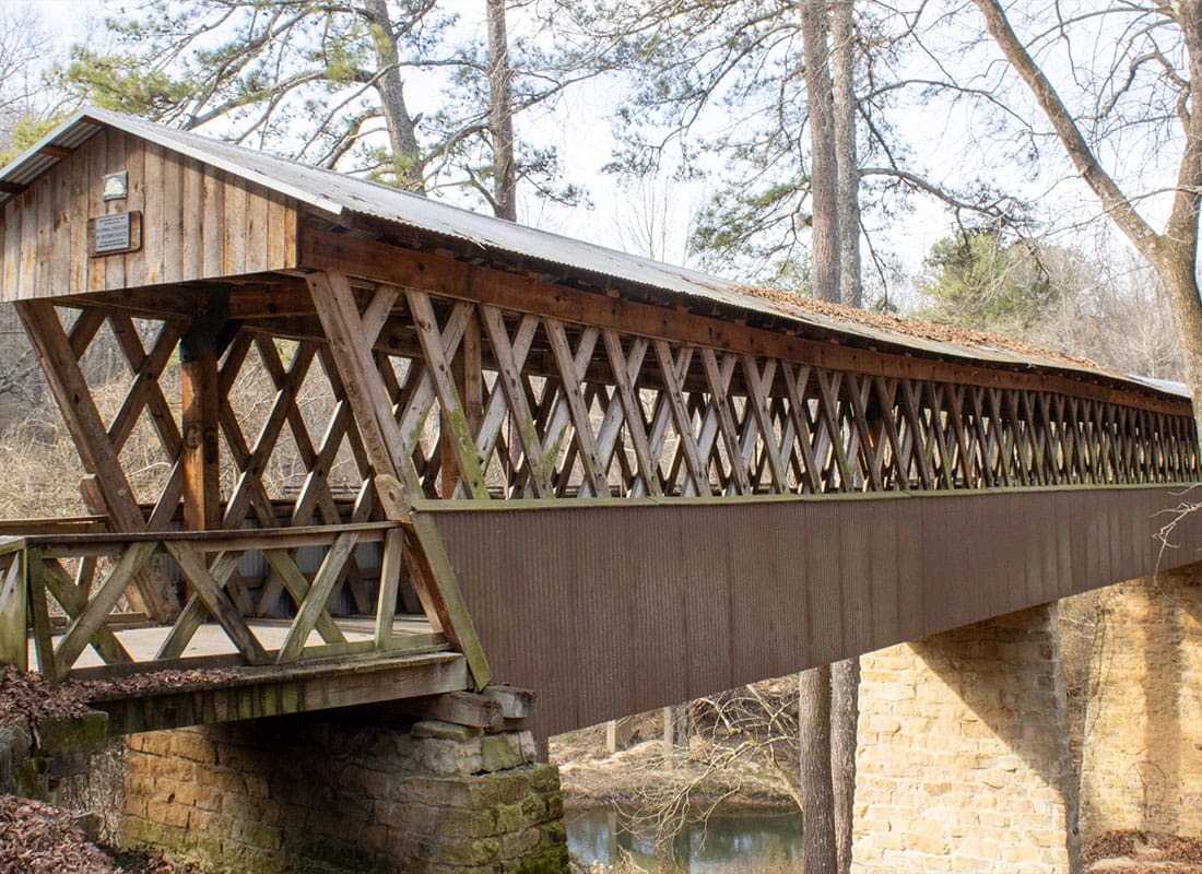 Cullman, AL - Wooden Bridge in the Woods